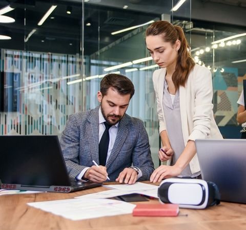 IT Services Marketing Agency Employee Sign the Paper