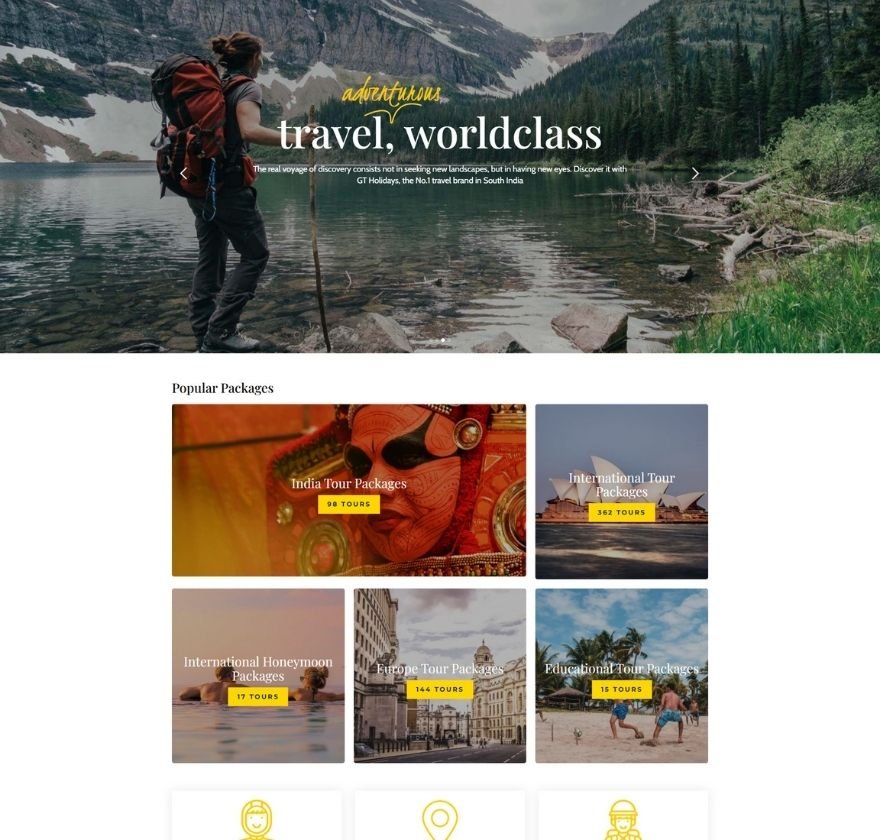 Packages Of Travel Marketing Agency