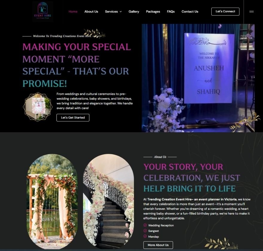 Websites of Event Management Agency