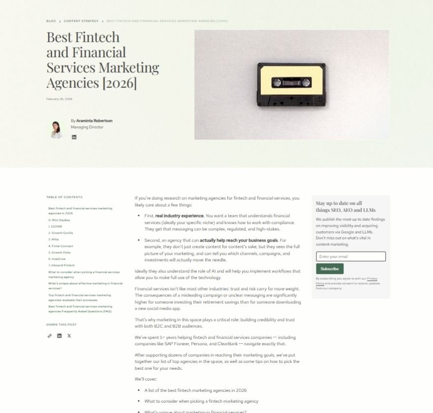 Website Of Finance Marketing Agency