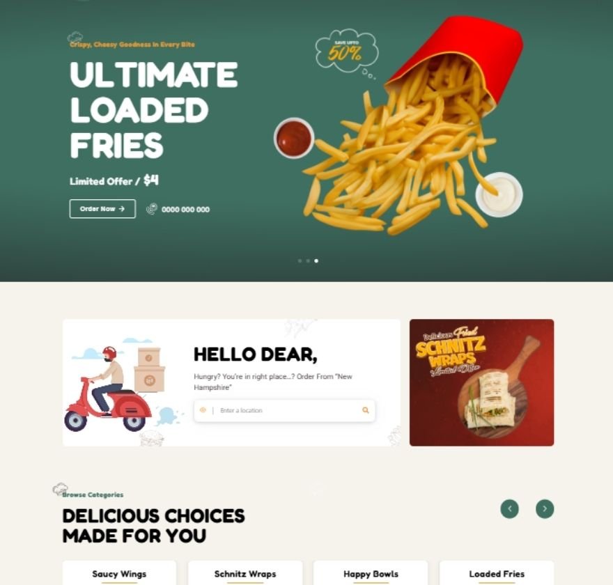 food websites made By anayka Infotech