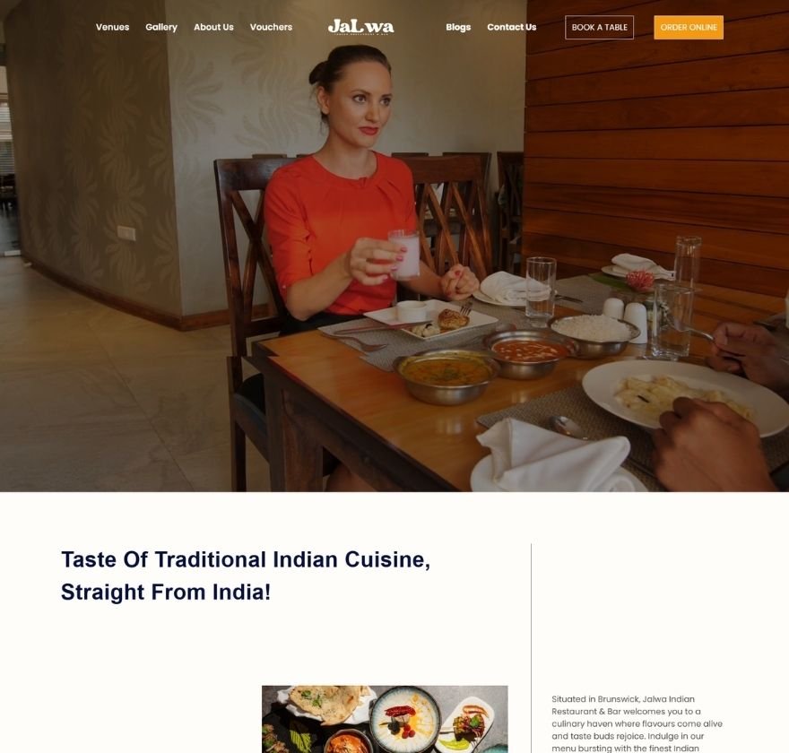 Website Pages Of Lovey Dhaba restaurants