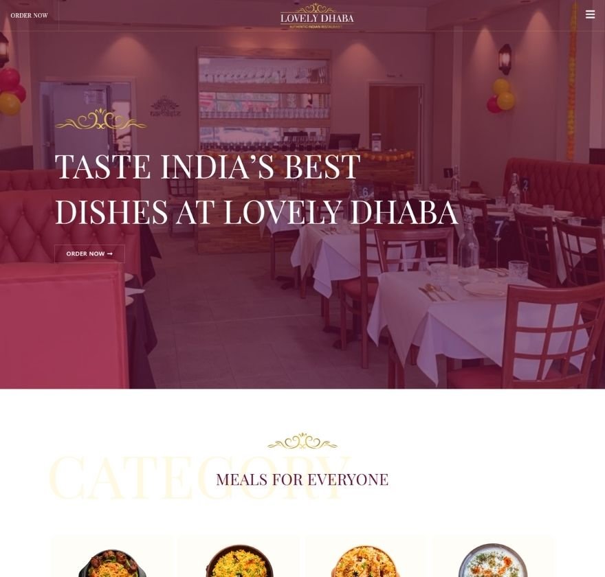 Websites Of Lovely Dhaba Indian Restaurant
