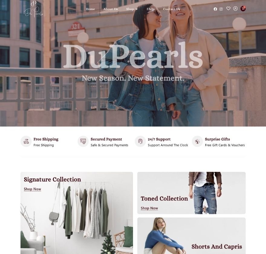 Website Of Fashion E-commerce Marketing Agency