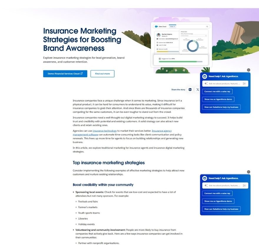 Insurance Service Page Of Insurance Digital Marketing Agency Made by Anayka Infotech
