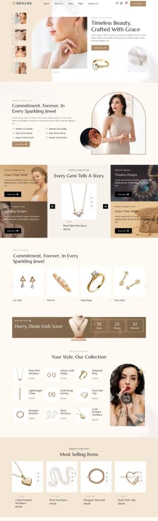 Website Of Jewellery and Accessories E-commerce Marketing Agency